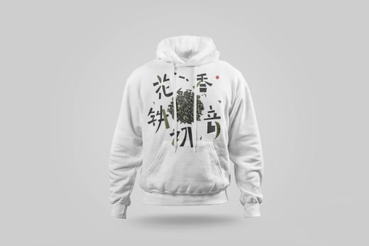 Hoodie — Floral Tie Guan Yin