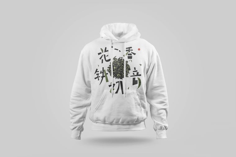 Hoodie — Floral Tie Guan Yin